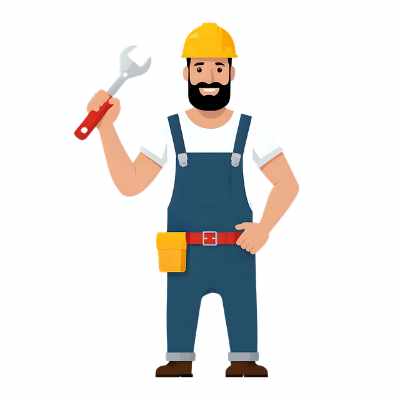 Handwerker mit Schlüssel